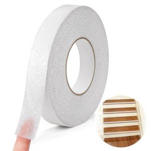 Bande Antidérapante Adhésive pour Escaliers 2.5cm×20m Ruban Adhésif Antidérapant Extérieur et Intérieur, Bande Antidérapante Escalier, Bande Sécurité Antidérapant, Ruban de Traction Antidérapant (USMSXZS, neuf)