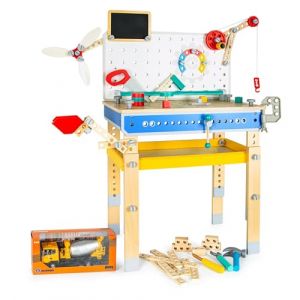 Leomark Jouet Bricolage, Jeu d'imitation, Plan de Travail avec kit d'outils, Le Fun intellectuel, (Atelier+Camion Toupie) (Leomark, neuf)