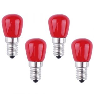 Jiotouhu Lot de 4 ampoules LED, E14 3W E14, ampoules LED décoratives rouges E14, 30 W de rechange, convient pour l'éclairage ambiant, Halloween, Noël, Rouge (BTFEU, neuf)