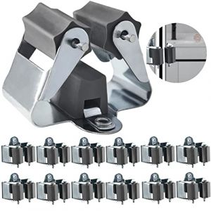 3-H Porte Balais Mural Galvanis&eacute;s 12 Pi&egrave;ces, Accroche Balai Mural avec Percage et Mat&eacute;riel de Montage, Support Mural pour Suspendre Balais, Serpill&egrave;re, R&acirc;teaux et Outils de Jardin,Garage (IGLAMOUR STORE, neuf)