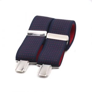 El mono con pajarita Bretelle homme bleu pois rouge Fabriqu&eacute;es &agrave; la main en Espagne | Bretelles homme pour pantalon | 3 pinces extra-fortes (Micro bleu-rouge) (El Mono con Pajarita, neuf)