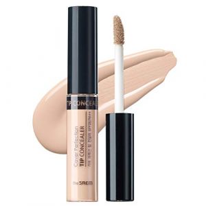 THESAEM Cover Perfection Tip Concealer SPF28 PA++ 6.5g #1.5 Beige Naturel - Correcteur liquide multi-usage, maquillage &agrave; couverture compl&egrave;te pour l'acn&eacute;, les taches sombres, l'hyperpigmentation (the SAEM EU, neuf)