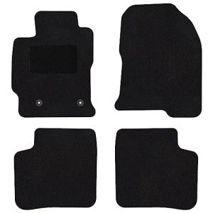 J&J AUTOMOTIVE | Tapis De Sol Noir Velours sur Mesure pour Prius 2004-2010 4 pcs, Base Antid&eacute;rapante,Tapis conducteur renforc&eacute;, avec Attaches (J&J AUTOMOTIVE, neuf)