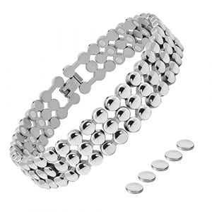 JEROOT Bracelet Magn&eacute;tique Pour Femme Acier Inoxydable Ultra-R&eacute;sistant 54 Aimants Puissants (3500 GAUSS Par Aimant) Bijou Aimant&eacute; Acier Inoxydable (jeroot, neuf)