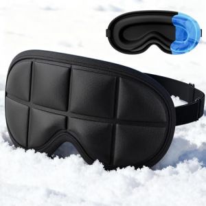 Tolaccea Masque 3D pour les Yeux avec Pads de Gel &ndash; Masque de Sommeil/Masque Oculaire chaud/froid pour Femme & Homme, contre Poign&eacute;es, Cernes, Migraines & Yeux Secs, Extra &Eacute;pais & Opaque(1Pack) (TOLACCEA, neuf)