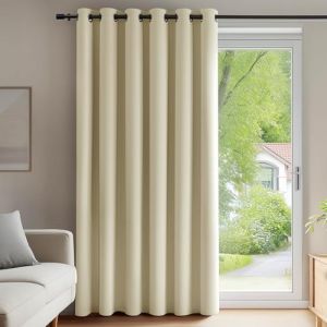 Deconovo Rideaux Occultants Isolant Thermique, 200&times;260 CM (Largeur X Hauteur), Design Moderne &agrave; Oeillets, Rideaux pour Chambre Gar&ccedil;on, Beige Fonc&eacute;, 1Pi&egrave;ces (Deconovo-Home, neuf)