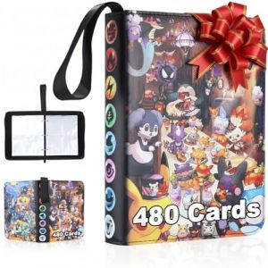 Album Porte Cartes,pour cartes Pok&eacute;mon,carte one piece, Albums pour Cartes &agrave; Collectionner,pour Livre ds TCG,Organissateur de Cartes cadeau Album,Classeur top loaders (A) (feiquanEU, neuf)