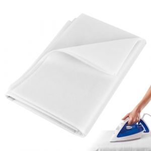 AUAUY Entoilage Thermocollant 100x200 cm, Tissu Thermocollant Fer &agrave; Repasser, Poids &Eacute;pais, non Tiss&eacute; Blanc 50g/m&sup2;, pour Travaux Manuels, Couture, Plis de Repassage, Confection de V&ecirc;tements (Lairi, neuf)