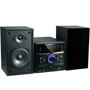 Micro Chaine HiFi stéréo compacte avec Bluetooth (Lecteur CD, Lecteur DVD, Radio FM, USB, entrée AUX, Micro,30W,Télécommande), Système HiFi Micro Music Sound (WNK Technology-WISCENT, neuf)