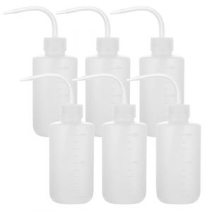ASelected 6 pcs Flacons de lavage 250ml Pissette Lavage, Bouteille de Lavage en Plastique à Enfoncer avec Bouteille d'eau LDPE (ASelected, neuf)