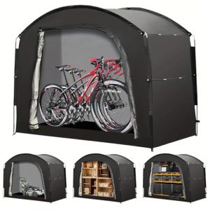 Abri à vélo pour 2/3/4/5 vélos, tente de vélo d'extérieur imperméable en tissu Oxford 210D, 220 x 150 x 185 cm, abri de jardin portable pour moto, outils de jardin, jouets et tondeuses à gazon (WHKCLTDD, neuf)