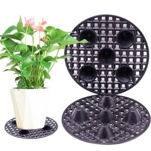 Lot de 4 dessous de pot pour plantes en pot - Rond - Grille de drainage - Protection des racines des plantes - Int&eacute;rieur et ext&eacute;rieur - 30 cm (BluckFriday, neuf)