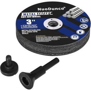 NuoDunco Disque à Tronçonner 75 Métal INOX Acier Fer, 75 X 1,0 mm Disque de Coupe 10 Pièces, Disque Découper pour Meuleuse d'Angle (10 pièces + 1 mandrins) (BaiNuo, neuf)
