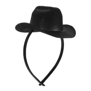 GANAZONO Serrage-T&ecirc;te Mini Chapeau Haut-de-Forme Noir 135 CM Accessoire de D&eacute;guisement Victorien Vintage Serrage-T&ecirc;te Chapeau Style Ann&eacute;es 1920 pour Cosplay et F&ecirc;tes de No&euml;l Halloween (JUNEE, neuf)