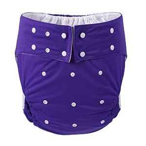 CutiePlusU Couche Lavable Adulte Couche Lavable Couche Réglable Réutilisable Respirant Étanche - Pourpre (CutiePlusU, neuf)