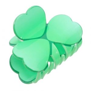 VINTORKY Barrettes À Cheveux Tendance En Acrylique Vert Trèfle Pour Femmes Et Filles Style Gothique Punk Mini Barrettes Porte- Pour La Saint-patrick Pour Le Printemps (Wesidun, neuf)