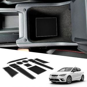 BIXUAN Arona 2024 compatible avec SEAT Ibiza Arona 2017-2023 2024 Tapis antidérapants Tapis en caoutchouc pour accoudoir console centrale Tapis porte-gobelets Arona 2020 lance de commande (BIXUAN, neuf)