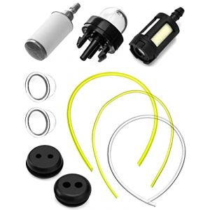 QWORK&reg; Durite Essence Tondeuse, durite essence, durite gasoil, diam&egrave;tres int&eacute;rieurs 2 mm, 2,5 mm et 3 mm, 30 cm, pour d&eacute;broussailleuses perches &eacute;lagueuses (shavinglikes, neuf)