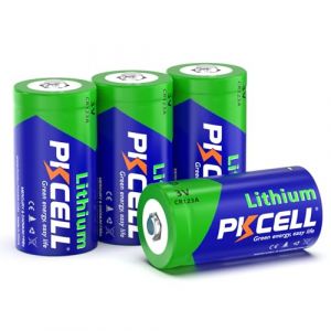 PKCELL Piles Lithium CR123A 3,0 V 1500 mAh,Non Rechargeables,pour syst&egrave;me d'alarme,Lot de 4 (pkcell, neuf)