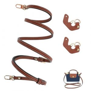 Bandouliere Compatible avec Longchamp Laniere Sac Compatible avec Longchamp Anse Sac Compatible avec Longchamp Bandouliere Cuir Réglable Bandouliere pour Sac a Main pour Sac Femme（Marron 0.9cm） (SARAH JAYNE LIMITED, neuf)