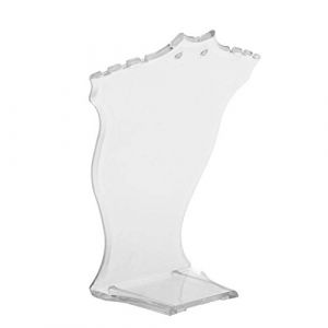Pr&eacute;sentoir de collier ， Pr&eacute;sentoir de magasin de buste de mannequin Pr&eacute;sentation de bijoux Pas facile &agrave; d&eacute;former Collier Chevalet Organisateur de bijoux Pr&eacute;sentoirs Stand avec (transparence) (Canyitar, neuf)