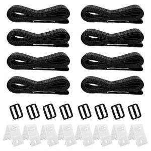 Kit de Fixation pour Bâche Solaire de Piscine, Accessoires Enrouleur de Couverture Solaire Jeu de Roues de Parasol Sangles de Serrage de Couverture de Piscine, pour couvertures de bâches de Piscine (fuyinkeji, neuf)