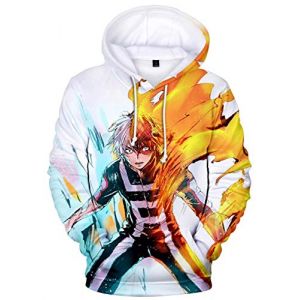 YIMIAO Gar&ccedil;on Fille Sweats &agrave; Capuche Manga My Hero Academia Anime Fans Femme Cosplay Costume Hoodie(L) (Yimiao, neuf)