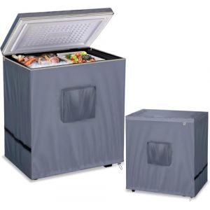 Housse de Protection Imperm&eacute;able 420D pour Cong&eacute;lateur Coffre, Couverture avec Ouverture Sup&eacute;rieure &agrave; Rabat et Poche - Protection Ext&eacute;rieur Jardin Balcon (随州市傲莫百货有限公司, neuf)