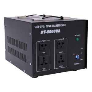 JINPRDAMZ Convertisseur de tension 5000 W UE UK USA Transformateur toro&iuml;dal 110 V vers 220 V, 220 V vers 110 V Convertisseur de tension Step Up/Down avec 4 prises pour appareils m&eacute;nagers (RynnZzzz, neuf)