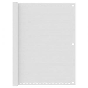 vidaXL Ecran de Balcon Brise-Vue Brise-Vent Store de Jardin Ecran de Protection Store de Balcon Ecran d'Intimité Extérieur Blanc 120x500 cm PEHD (VB-MUV, neuf)