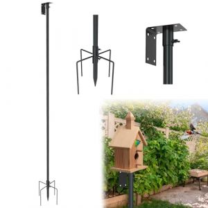 Support pour Nichoir &agrave; Oiseaux, Tige d'alimentation pour Oiseaux R&eacute;Glable De 80 in Kit De Poteaux pour Station d'alimentation pour Oiseaux Ensemble De Supports pour Poteaux pour Nichoir &agrave; Oiseaux (occasiond, neuf)