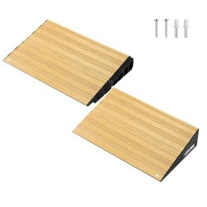 LIEKUMM Rampe de seuil de porte en aluminium de 5 cm de hauteur - Charge maximale : 1000 kg - Rampe de fauteuil roulant pour trottoirs, marches, scooter, poussette, rampe de seuil amovible pour (Liekumm, neuf)