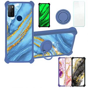 Aroepurt Coque pour Alcatel 1S 2021 Coque Compatible avec Alcatel 1S 2021 Coque &Eacute;tui [avec Tremp&eacute; 9H Protection D'&eacute;cran] Case Support de Bague PC + Silicone JSL-LDL (Huayijie-eu, neuf)