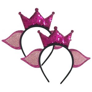 Healvian 2 Pièces bandeau couronne le déguisement éclair accessoires pour cheveux de fête hair charms Accessoire costume bandeaux de style -tête en forme d'oreille de cochon (Le Sengyu, neuf)