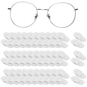 JEYORZY 30 Paires Plaquettes de Nez de Lunettes en Silicone, Coussinet lunettes nez, Tampon de Nez de Lunettes &agrave; Visser, Antid&eacute;rapant Air Nose Pads Lunettes &agrave; Visser, Screw In Eyeglass Nose Pads (Wacicy EU, neuf)