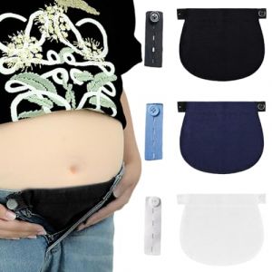 JEYORZY 3 Pi&egrave;ces Extenseur Pantalon Ajustables pour Femmes Enceintes, Extension de Ceinture R&eacute;glable pour Hommes Jeans, Bandeau Grossesse (Wacicy EU, neuf)