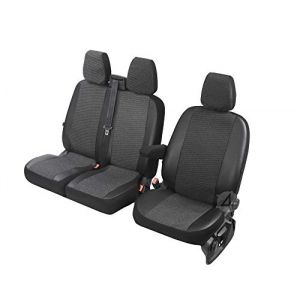Pokter Housses de siège Viva sur mesure pour Renault Trafic III 2014-2+1- Première rangée (1+2) 4D-DV-VI-3M-TVT-198 (4dich, neuf)