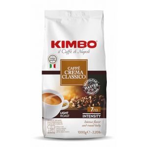 KIMBO - Caf&eacute; Crema Classico - Grain Italien Authentique - Intensit&eacute; 7 / Light Roast - Lot de 6 Paquets de 1 kg (SUPERCAFES, neuf)