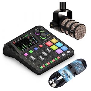 Rode Rodecaster Duo Audio Production Studio pour podcasts, streaming, création de contenu + microphone Podmic + câble XLR Keepdrum (keepdrum, neuf)