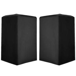 Musiin Lot de 2 housses de haut-parleur d'ext&eacute;rieur de 38,1 cm, imperm&eacute;able, anti-poussi&egrave;re et r&eacute;sistante aux UV, cordon de serrage inf&eacute;rieur, adapt&eacute;es pour haut-parleur de PA/DJ droit (Musiin, neuf)