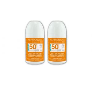 Alphanova Sun Adulte Roll-On Solaire Tr&egrave;s Haute protection - SPRF50-50g - Le Lot de 2 (Cosmeco, neuf)