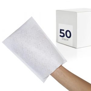 parahealth HaseMed Lot de 50 gants de toilette jetables (15 x 22 cm), hygiéniques et doux, pour les soins intimes et corporels, doux pour la peau et absorbants, en tissu non tissé indéchirable (parahealth, neuf)