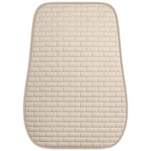 SMIUPIN Housse de siège de Voiture Universelle en Tissu de Lin，Coussin de siège de Voiture antidérapant pour Voiture, Camion, fourgonnette (Beige, Coussin de Dossier) (CF Home, neuf)