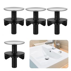 Cache Trou Lavabo Robinet D'éVier 4 PièCes Robinet Trou Couvercle, Robinet Couvercle Trou Cuisine, Bouchon Trou Robinet D'éVier, Acier Inoxydable Robinet Couvercle pour Accessoires D'éVier Cuisine (ZHININGKJ, neuf)