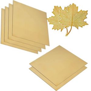 6 pièces Plaque en laiton,d'épaisseur Plaque en laiton,tôles de laiton,plaques de laiton,feuille de laiton,Tôle de laiton de 0,5 mm,Convient pour la fabrication, la découpe, l'artisanat, etc. (feitao trading, neuf)