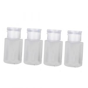 FRCOLOR 4 Pièces Bouteille De Dissolvant Pour Vernis à Ongles Liquide Pot De Dissolvant Pour Vernis à Ongles Organisateur De Porte-parfum Gel Pompe à Bouteille Flacon Pompe Blanche (Laners, neuf)