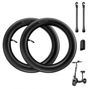 mizikuu Chambre à air 10 Pouces, 2 Pièces 10 X 2.5 Chambre à Air pour Trottinette Electrique avec 2 Bâtons De Pneu + 1 Housse De Support, Roues De Rechange pour Trottinette Electrique, Noir (JINJIE LIMITED, neuf)
