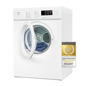 Exquisit TAE70-3 S&egrave;che-linge &agrave; &eacute;vacuation d'air | Capacit&eacute; 7 kg | 8 programmes | D&eacute;part diff&eacute;r&eacute; & s&eacute;curit&eacute; enfant | Inversion automatique | Blanc (Avenero, neuf)