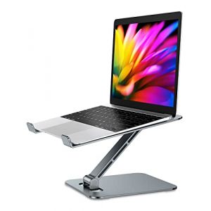 Babacom Support Ordinateur Portable, Support PC Portable R&eacute;glable en Antid&eacute;rapant Aluminium Ventil&eacute;, Ergonomique Pliable Compatible avec MacBook Air, Pro, Autre Laptops Tablettes 10&rdquo; - 16&rdquo; (Babacom TECH FR Store, neuf)