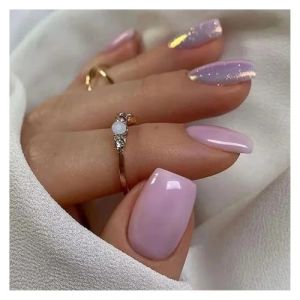 Faux Ongles Lot de 24 faux ongles tendance &agrave; pression, t&ecirc;te carr&eacute;e courte, motif l&eacute;opard vert, couverture compl&egrave;te(Color61) (chenzhiying5188, neuf)